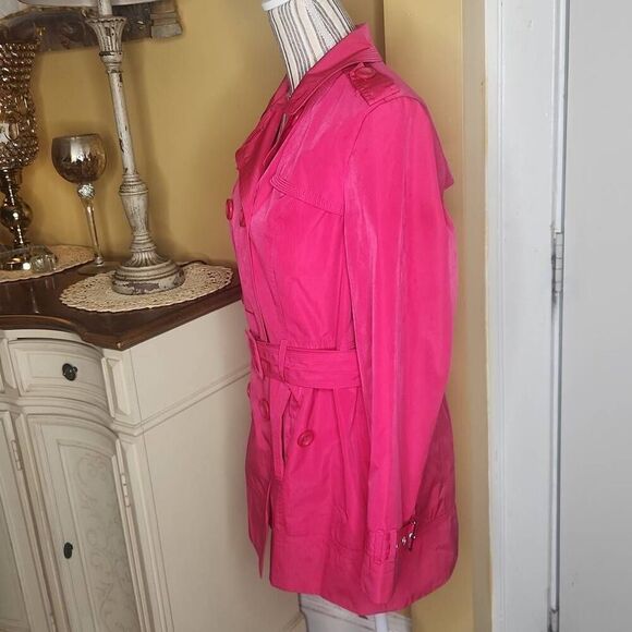 Relativity pink trench coat women's size M - Picture 4 of 8